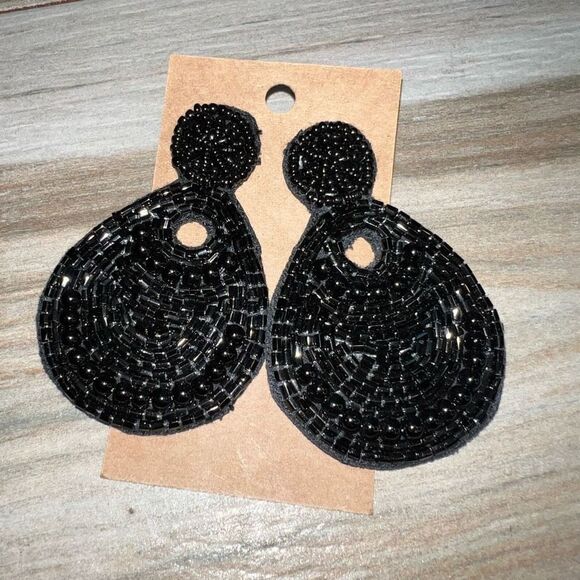 Beaded earrings women’s 21/2 inch boho chic classiccore festival retrocore - Picture 1 of 6